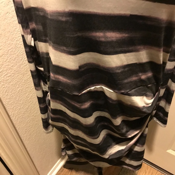 Rachel Roy Black Purple Beige. Like New.mid Length Ruching and A Waisy Work/Offi - Picture 3 of 11